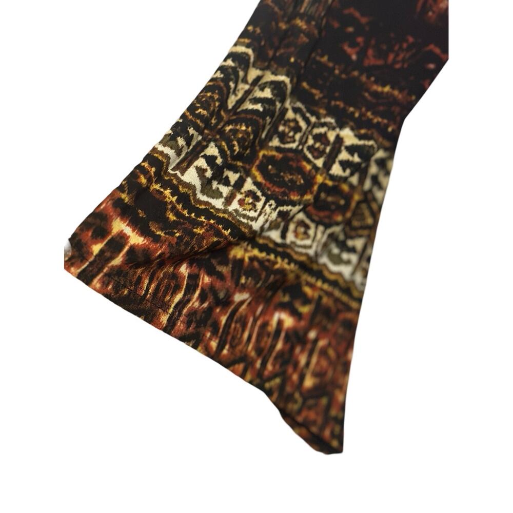 Women's size large brown multi colored long sleeve knee length dress - Picture 4 of 5
